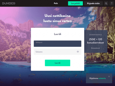 Dunder nettikasino on uusi laadukas nettikasino